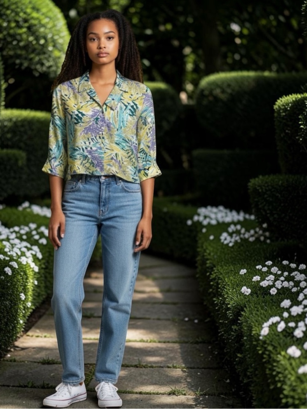 Vintage GALLIANO Cropped Silk Vibrant Floral Blouse ~ Like New ~ size Sm/Med